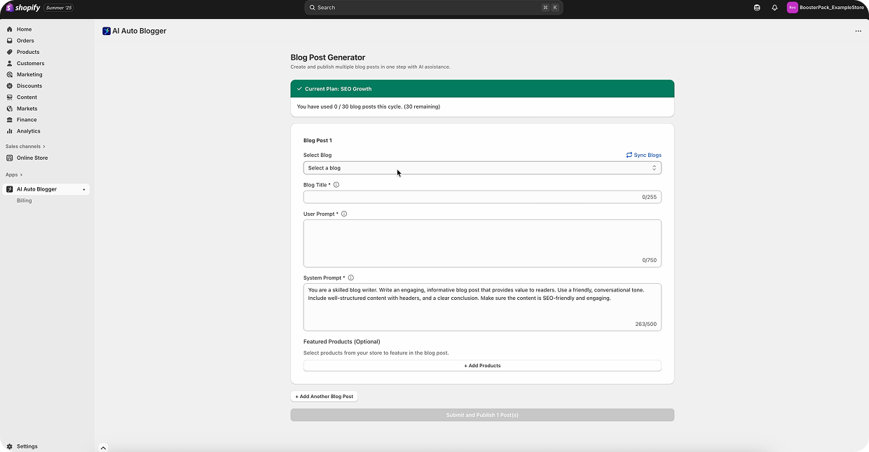 AI Auto Blogger Tutorial - Shopify App Guide